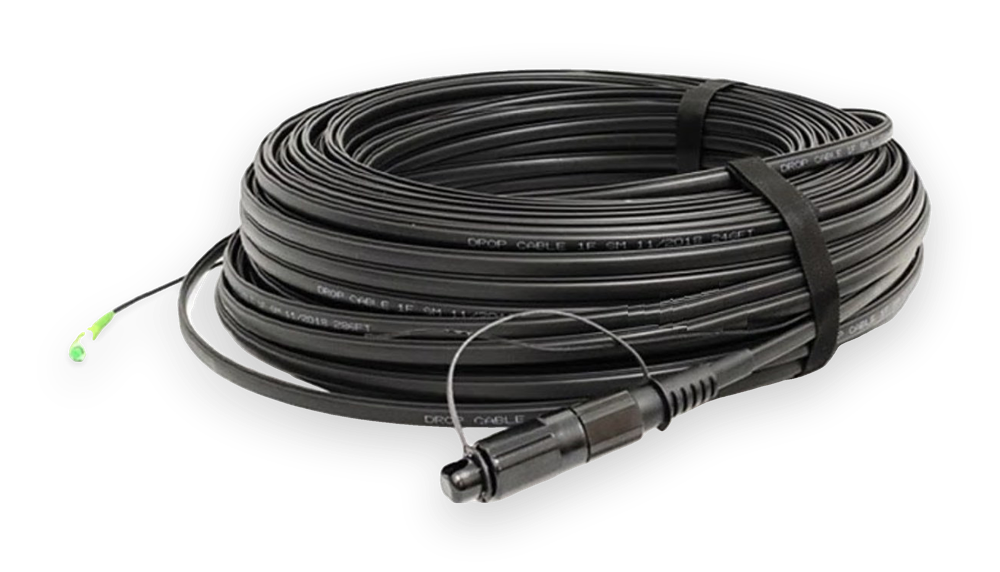 Flat drop cables